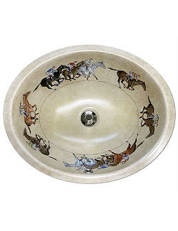 At The Races Hand-Painted Sink