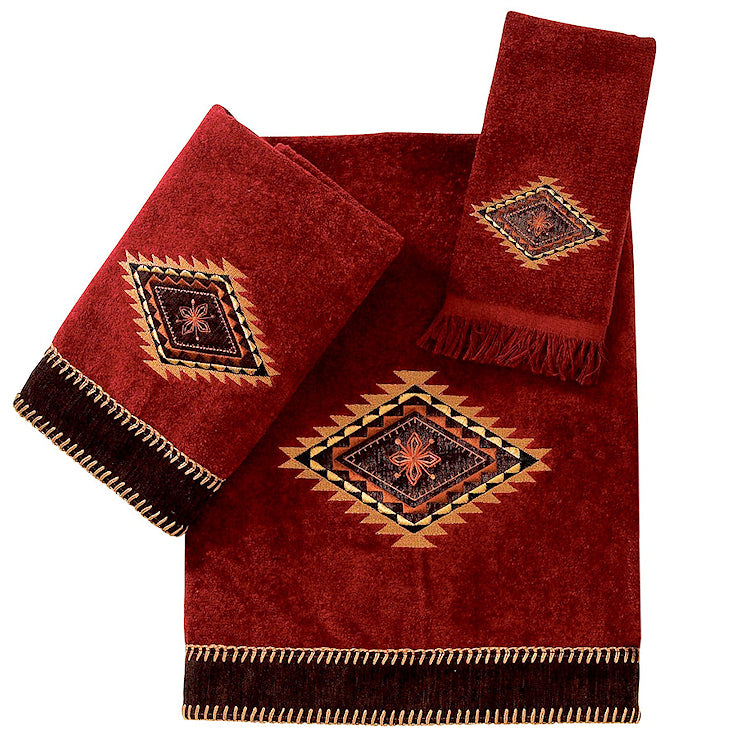 Golden West Medallion Cotton Velour Towel Sets - Equine Luxuries