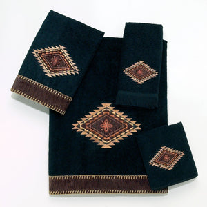 Onyx Medallion Cotton Velour Towel Sets