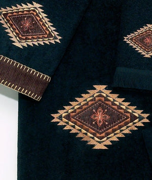 Onyx Medallion Cotton Velour Towel Sets