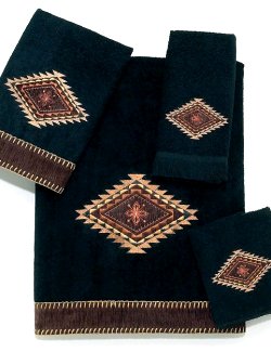 Onyx Medallion Cotton Velour Towel Sets