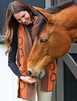 Eco Conscious Horse Bit Knit Scarves - Equine Luxuries