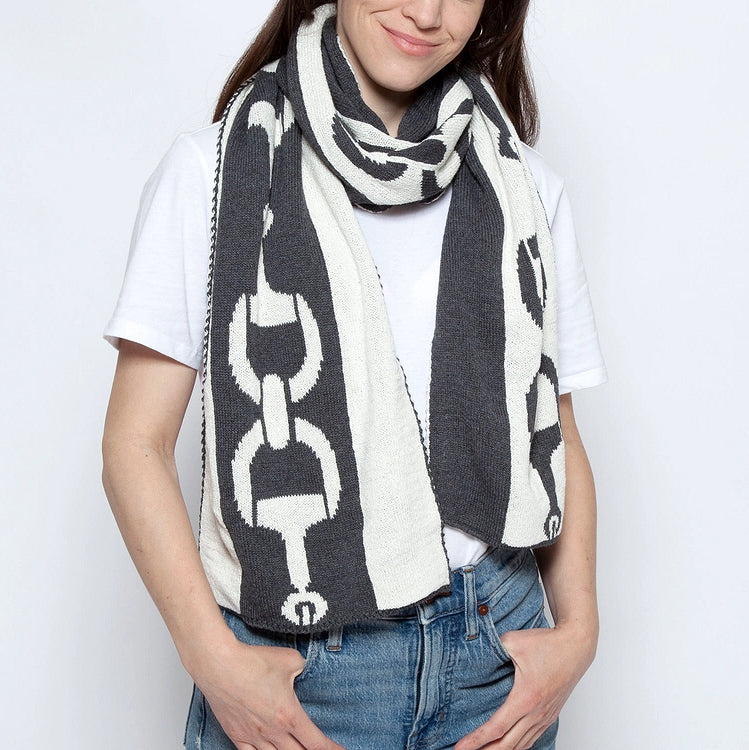 Eco Conscious Horse Bit Knit Scarves - Equine Luxuries