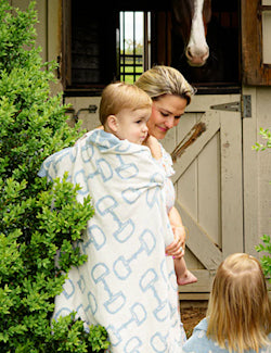 Eco Conscious Horse Bits Baby Throw - Equine Luxuries