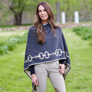 Eco Conscious Horse Bit Knit Poncho