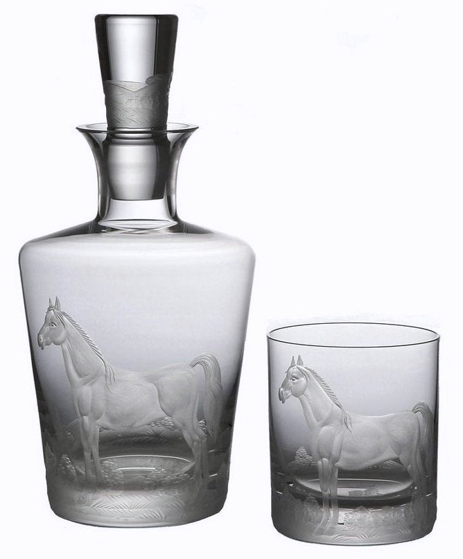 Bohemian Crystal Equestrian Barware - Equine Luxuries