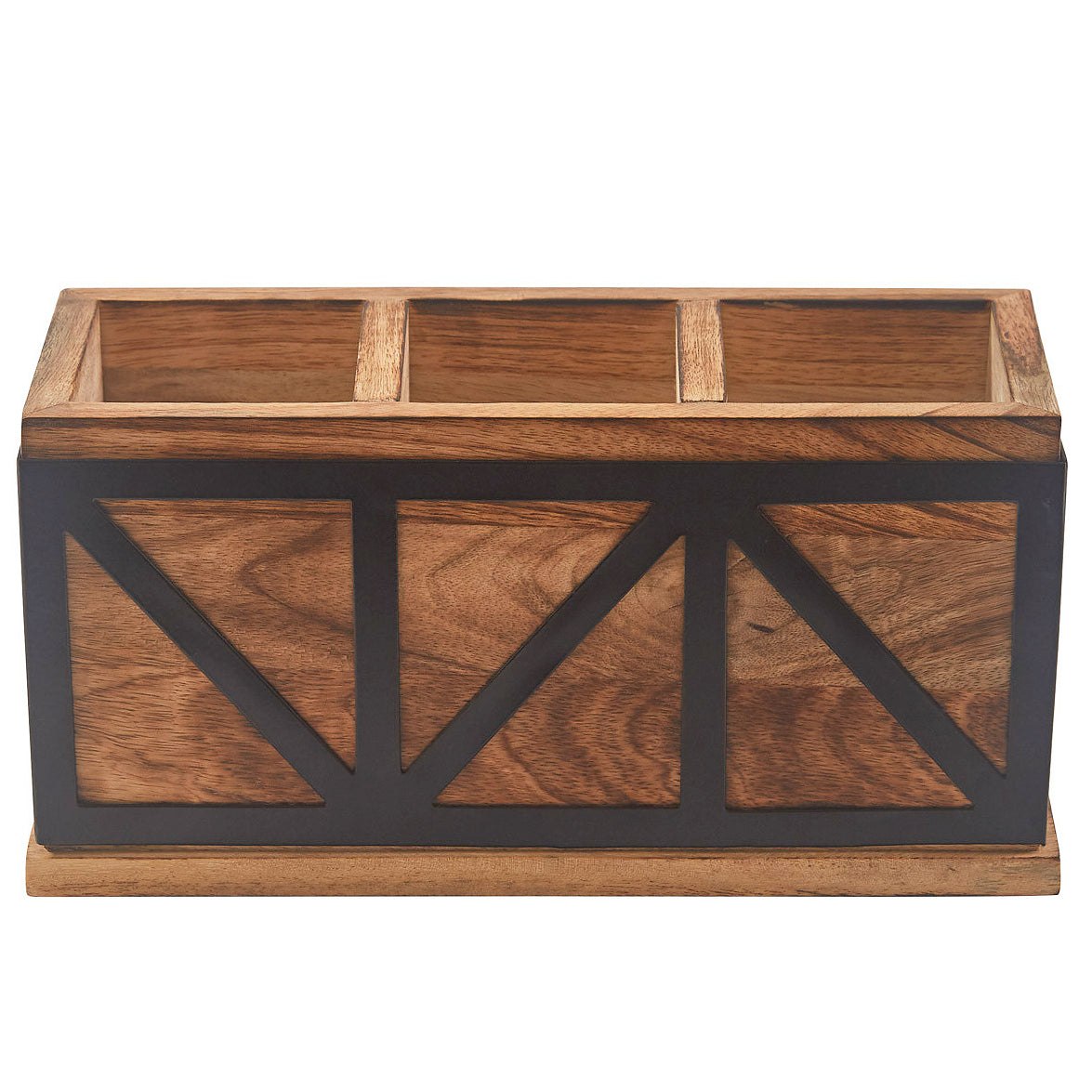 Barn Door Mango Wood Cutlery Caddy