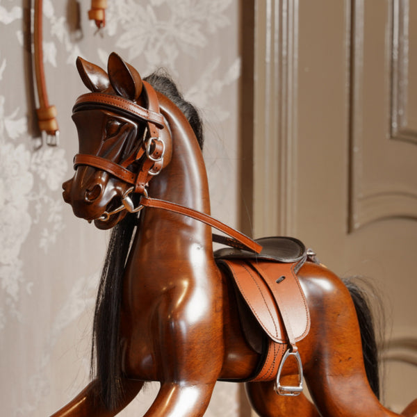 Wooden Victorian Era Tabletop Rocking Horse - Equine Luxuries