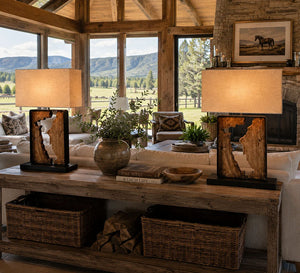Rugged Ridge Teak Table Lamp
