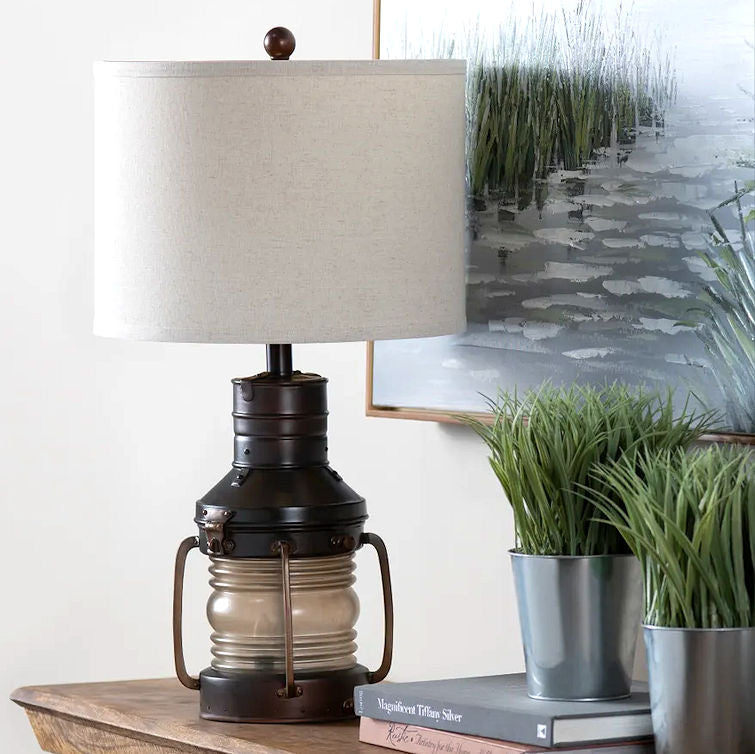 Vintage Ranch Lantern Table Lamp