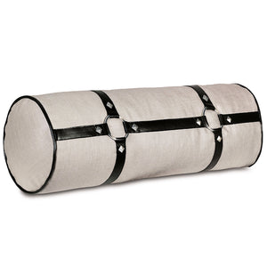 Ivory Pearlescent Harness Bolster Pillow