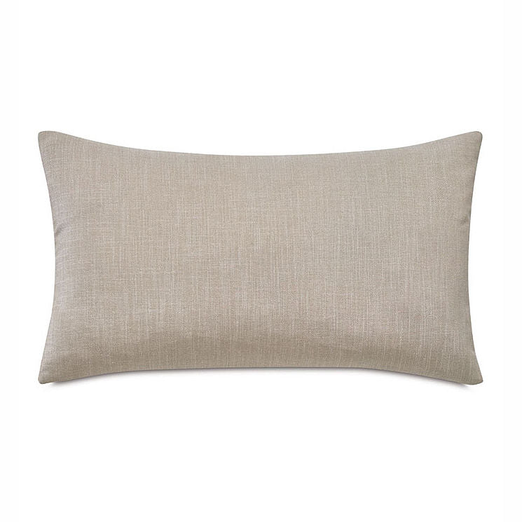 Double Bit Trim Leather Hide Accent Pillow