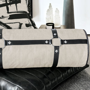 Ivory Pearlescent Harness Bolster Pillow