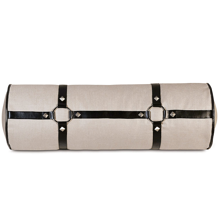 Ivory Pearlescent Harness Bolster Pillow