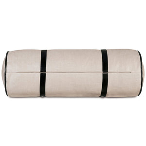 Ivory Pearlescent Harness Bolster Pillow