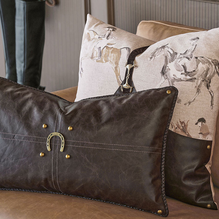 Painterly Jockeys Accent Pillow