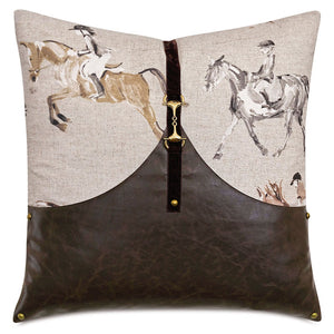 Painterly Jockeys Accent Pillow