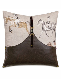 Painterly Jockeys Accent Pillow