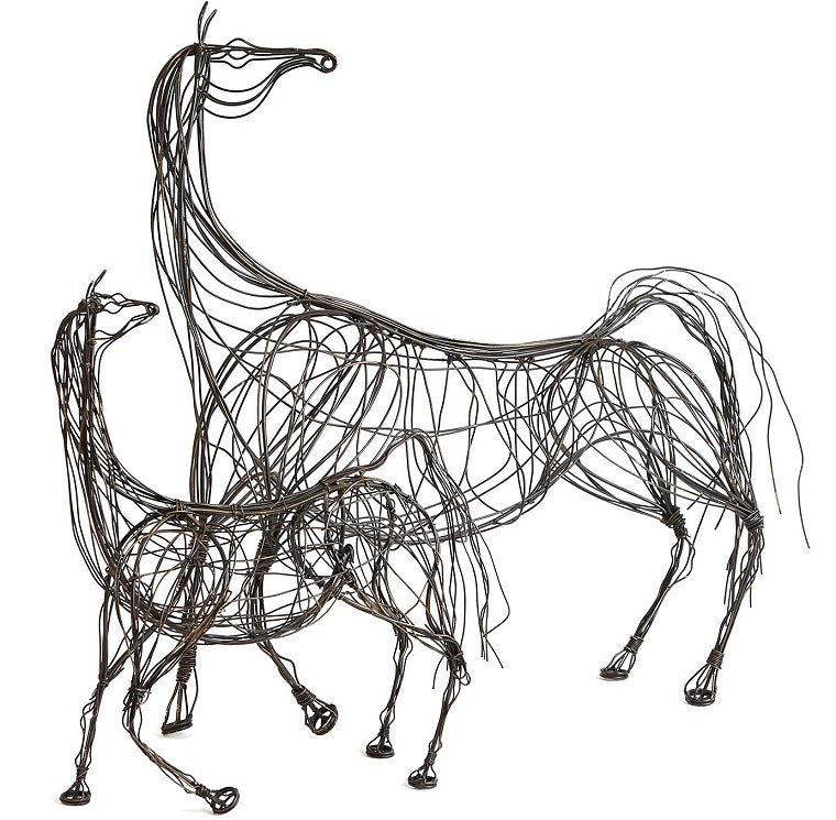 Wired Ming Dynasty Style Equine Duo - Equine Luxuries