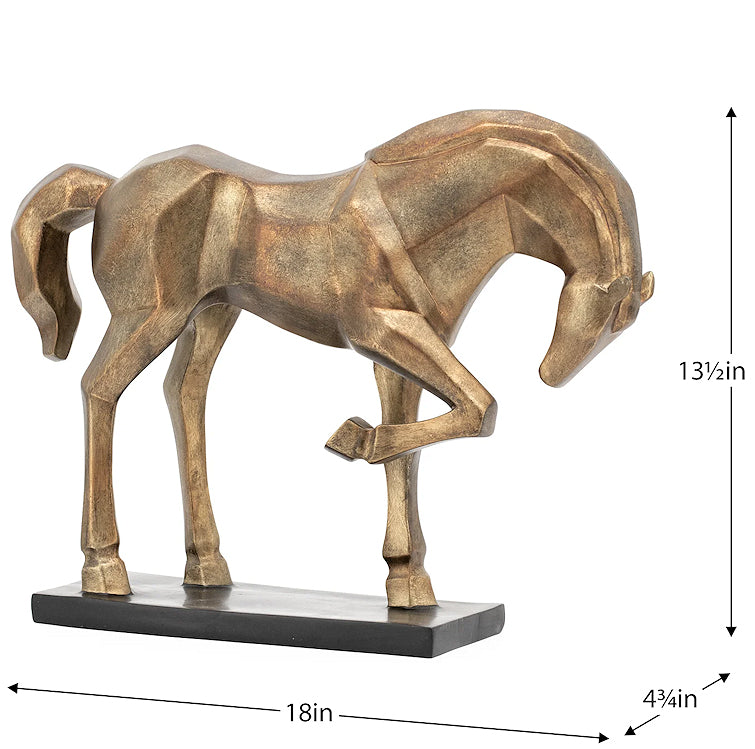Cubist Bowing Stallion Sculpture