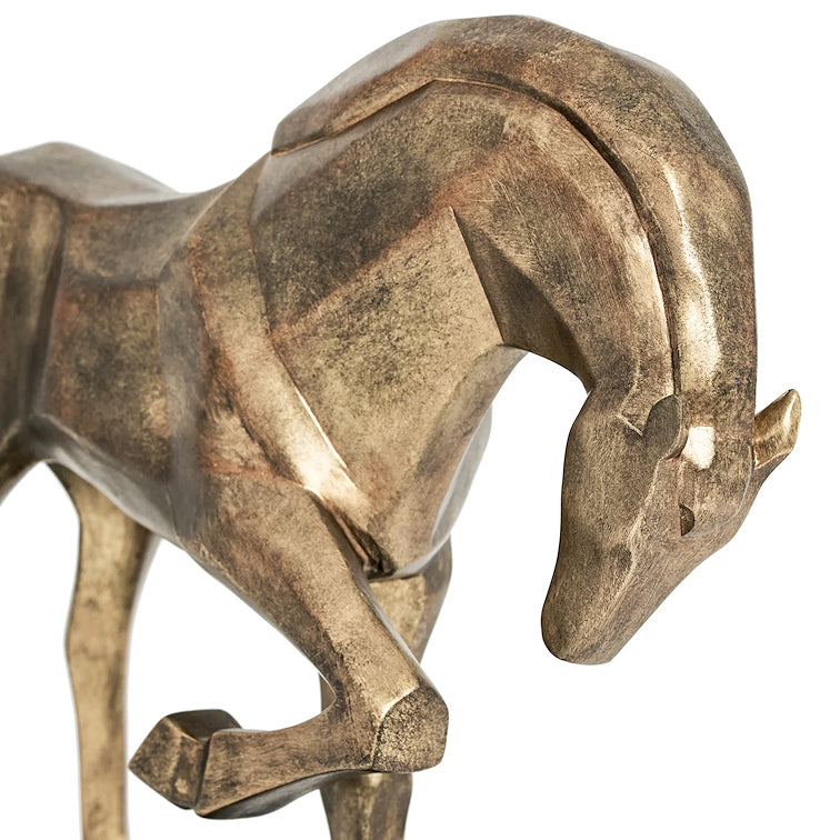 Cubist Bowing Stallion Sculpture