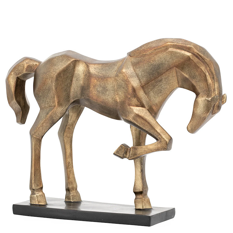 Cubist Bowing Stallion Sculpture