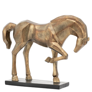 Cubist Bowing Stallion Sculpture