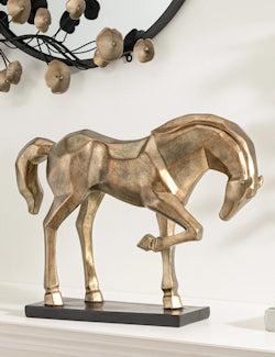 Cubist Bowing Stallion Sculpture