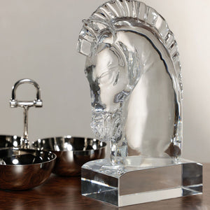 Sovereign Crystal Horse Head Sculpture - Equine Luxuries