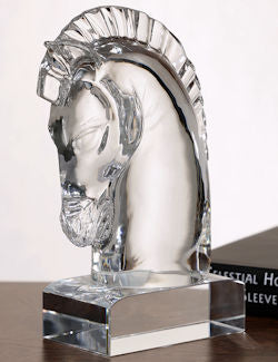Sovereign Crystal Horse Head Sculpture - Equine Luxuries