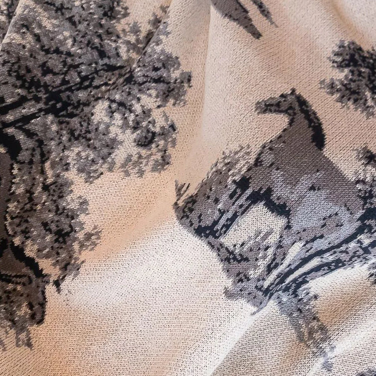 Eco Conscious Equestrian Toile Throw