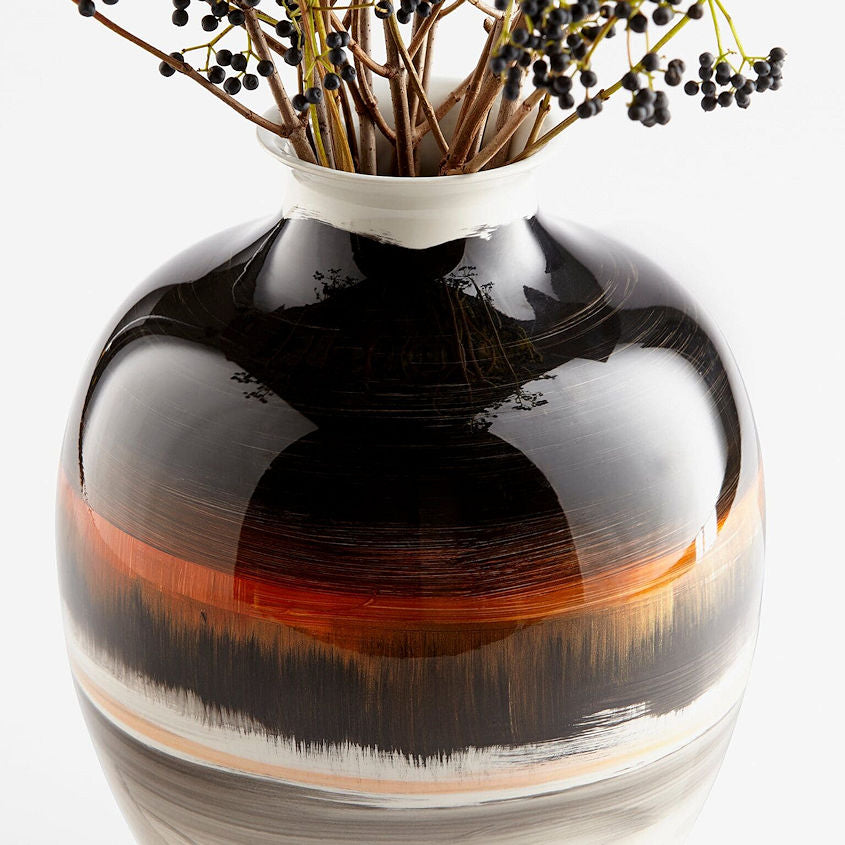 Amber Sunset Ceramic Vase