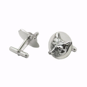 Sterling Silver Vigilant Fox Cufflinks