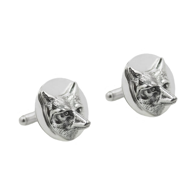 Sterling Silver Vigilant Fox Cufflinks