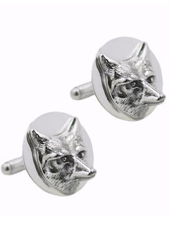 Sterling Silver Vigilant Fox Cufflinks