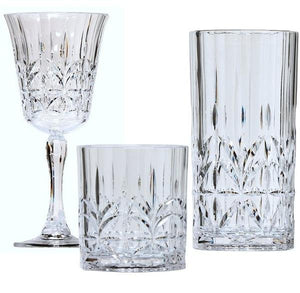 Majesty Crystal Cut Acrylic Glasses