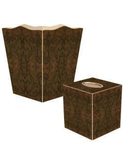 Rustic Damask Decoupage Bath Set