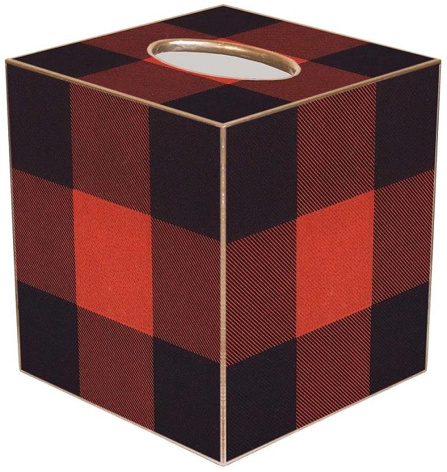 Buffalo Plaid Decoupage Tissue Box Cover