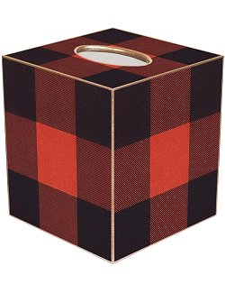 Buffalo Plaid Decoupage Tissue Box Cover