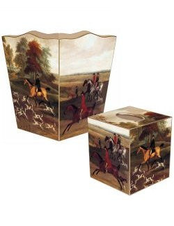 Vintage Hunting Hounds Decoupage Bath Set