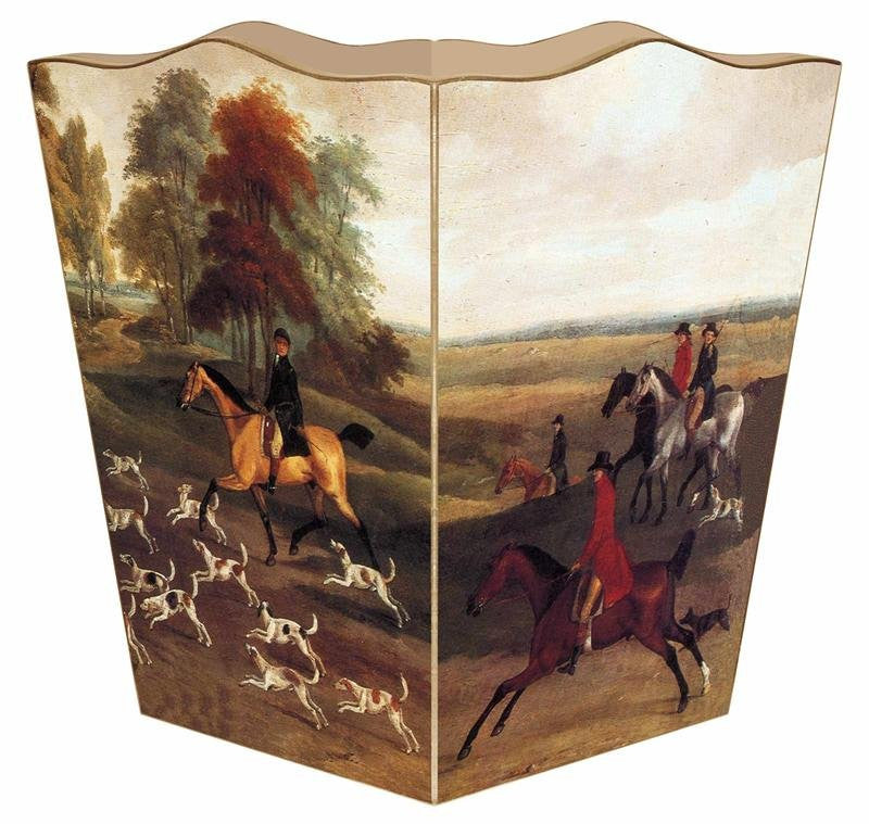 Vintage Hunting Hounds Decoupage Bath Set