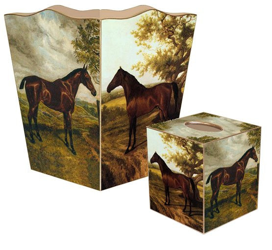 Equine Portraits Decoupage Bath Set