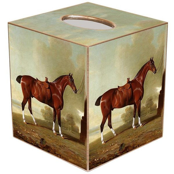 Chestnut Hunter Portrait Decoupage Bath Set - Equine Luxuries