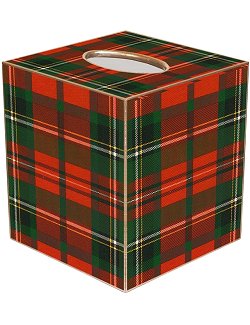 Heritage Plaid Decoupage Tissue Box Cover