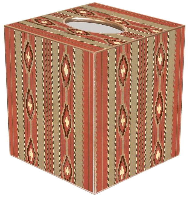 Southwestern Stripe Decoupage Tissue Box Cover