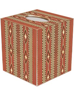 Southwestern Stripe Decoupage Tissue Box Cover