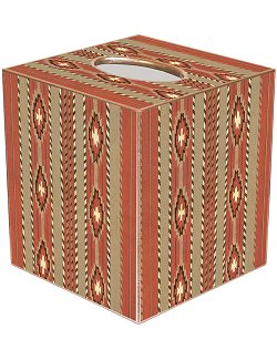 Southwestern Stripe Decoupage Tissue Box Cover