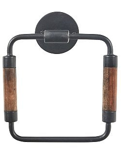 Wood Trim Farmhouse Bath Towel Ring