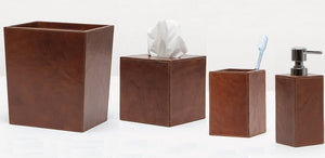 Wellington 4-Piece Leather Bath Set