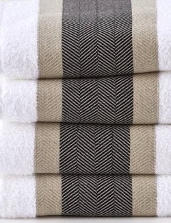 Manor Herringbone 3-Pc. Towel Set